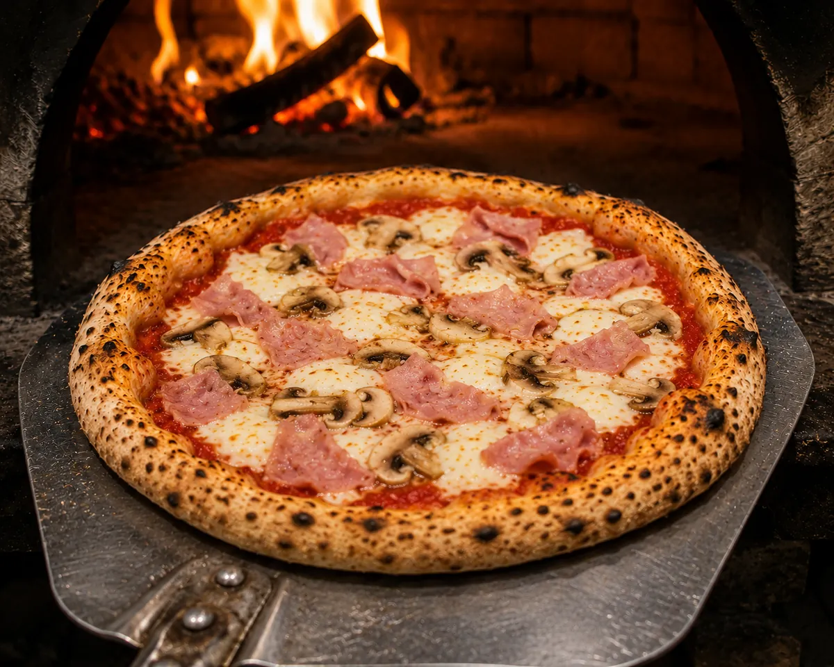 Pizza Regina - tomate, jambon, champignons, mozza